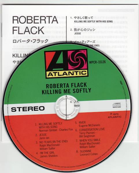CD & Japanese insert, Flack, Roberta - Killing Me Softly
